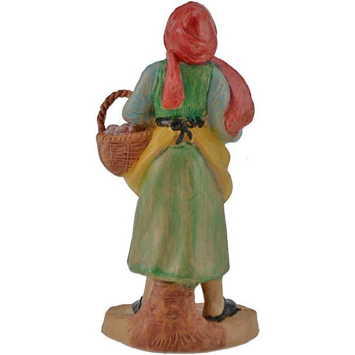 10 cm lujo Mujer con oca y cesta