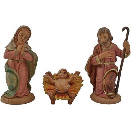 Cm 10 Natività lux set 3 pz in pvc