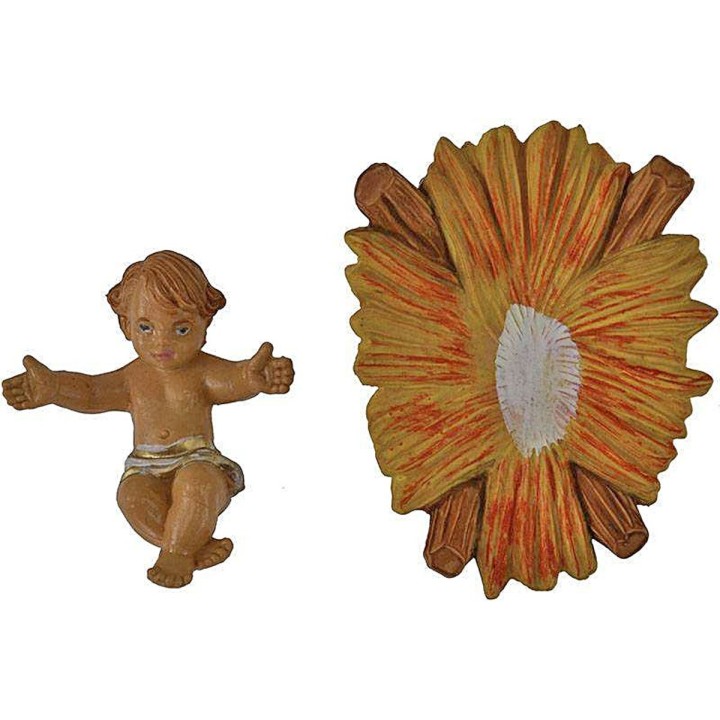 Cm 10 Nativity lux set 3 pcs in pvc