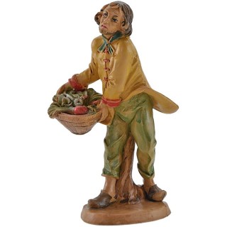 Man with basket of vegetables 15-16 cm Euromarchi