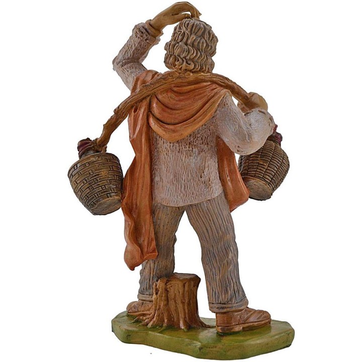 Man with demijohns on his shoulders 20 cm Euromarchi