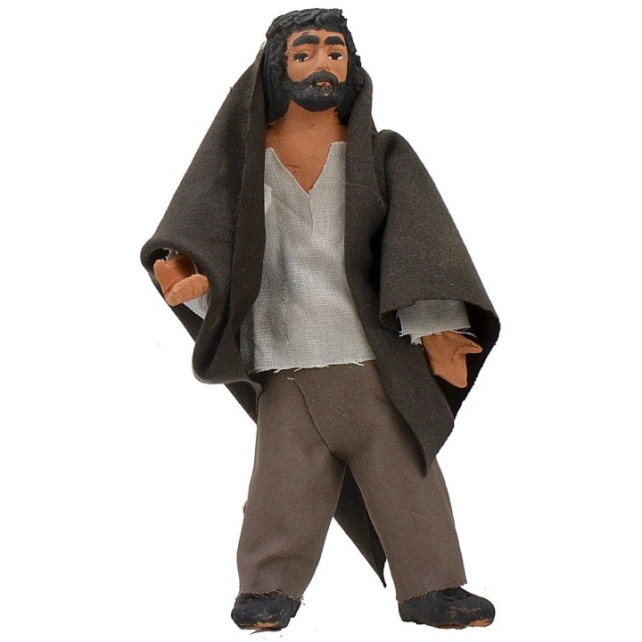 Standing man 12-13 cm with arm up-down