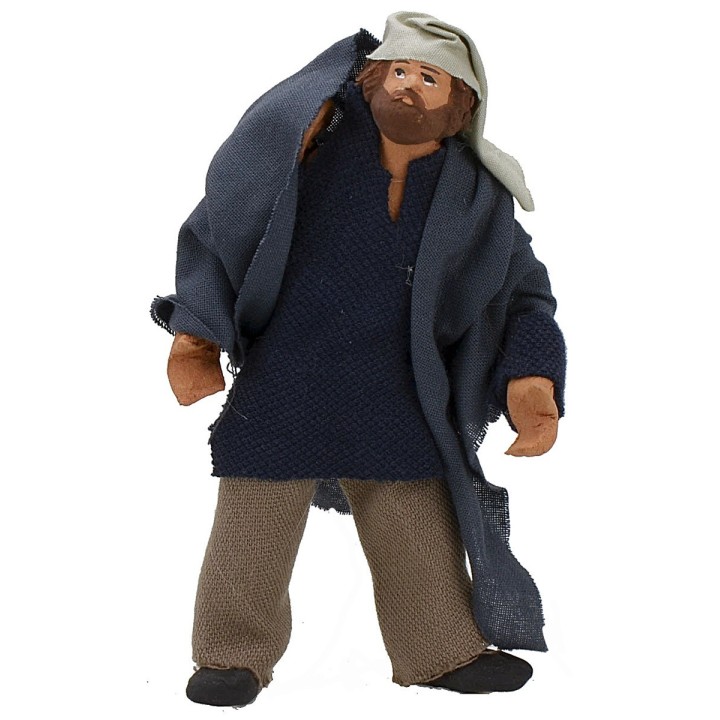 Standing man 12-13 cm with arm up-down
