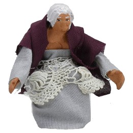 Seated woman 10 cm series with arm up-down