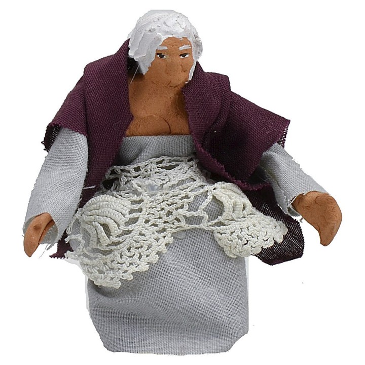 Mujer sentada serie 10 cm con brazo arriba-abajo