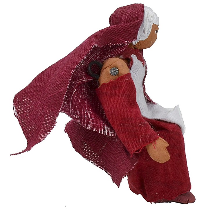 Seated woman cm 11 with arm up-down