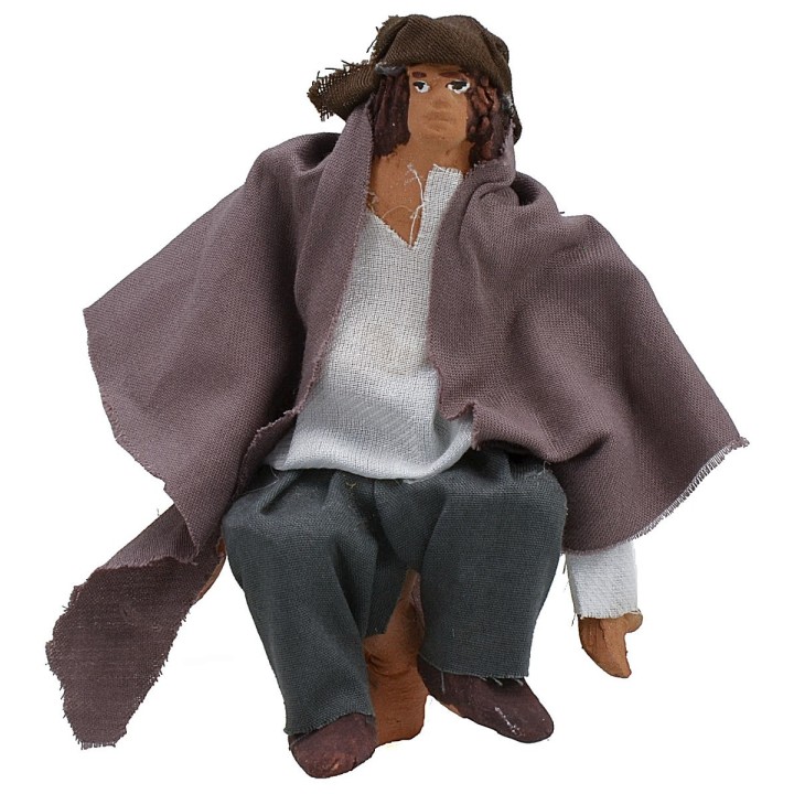 Seated man series 12 cm jointed