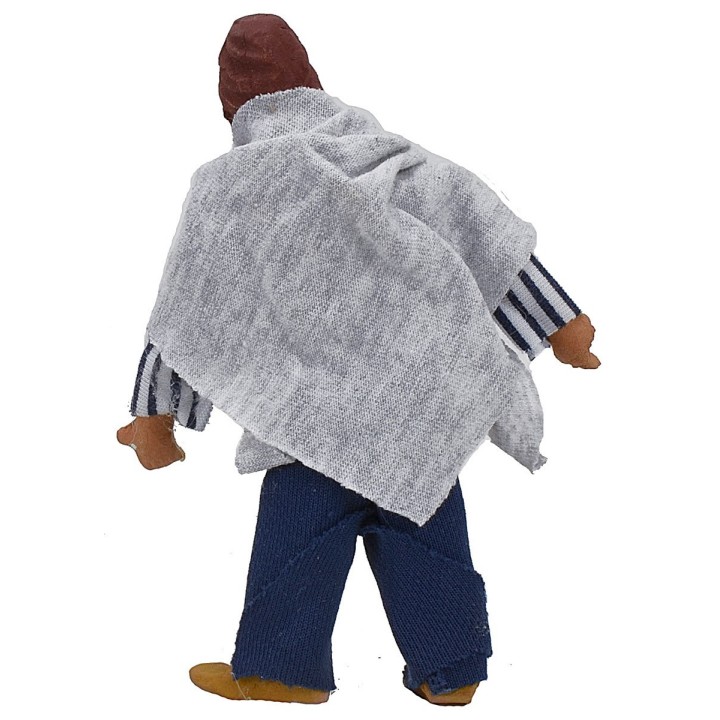 Standing man with jointed bust and arms 12-13 cm
