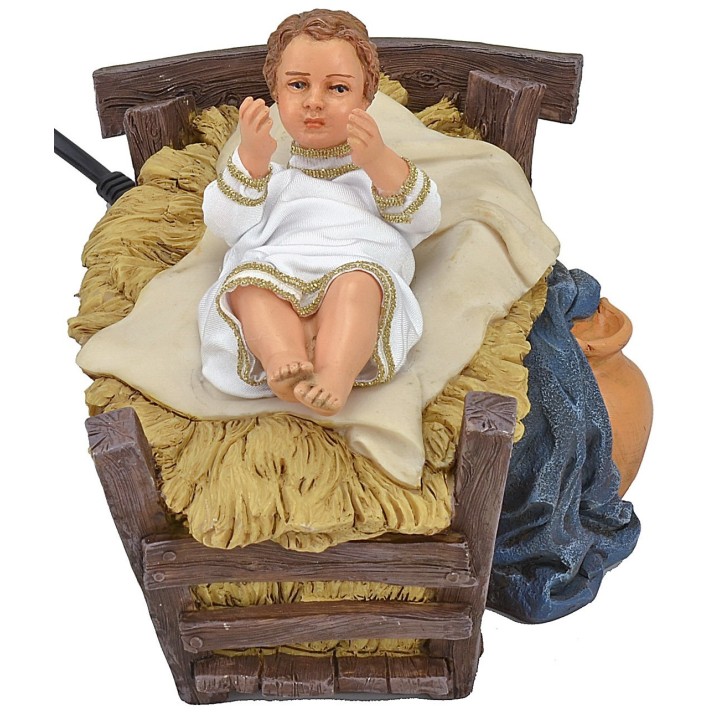 Baby in the moving cradle 30 cm Pigini series