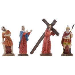 Salita al calvario con statue cm 12-13 h. 