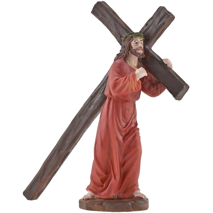 Subida al calvario con estatuas de 12-13 cm de altura. 