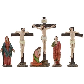 Scena crocifissione cm 12-13 Statue Pasquali