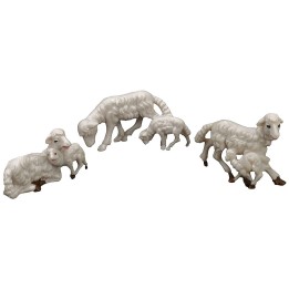 Set of 3 pvc sheep with lamb for 8-10 cm figures