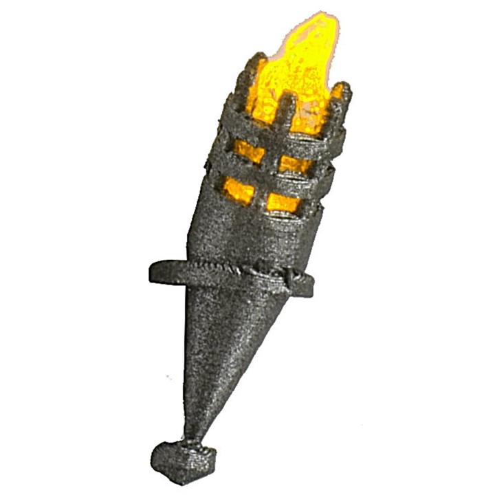 Antorcha h 3,5 cm parpadeante con led amarillo 12 v.