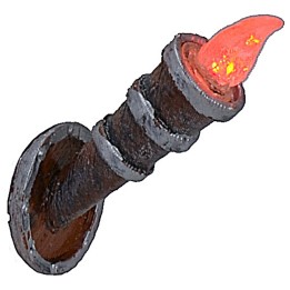 Antorcha h 3,7 cm parpadeante con led rojo 12 v.