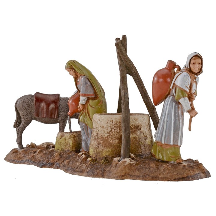 Scene women at the well 10 cm Landi Moranduzzo