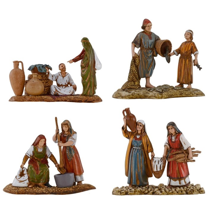 Group 4 of Landi Moranduzzo characters 10 cm