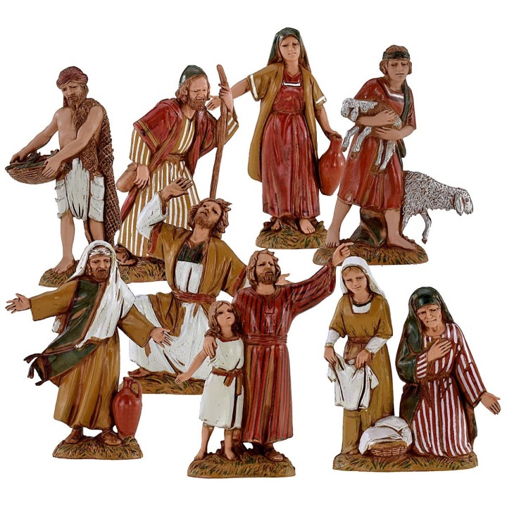 Conjunto de 8 estatuas serie de 10 cm Landi Moranduzzo cost.
