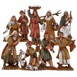 Set 8 personaggi serie 10 cm Landi Moranduzzo cost. 