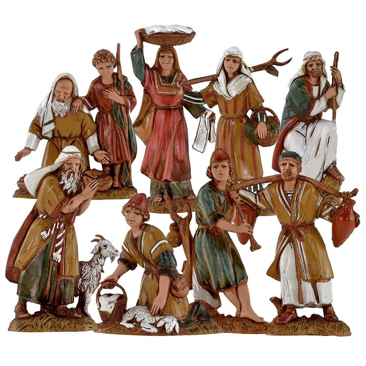 Conjunto de 8 personajes serie 10 cm Landi Moranduzzo figuras
