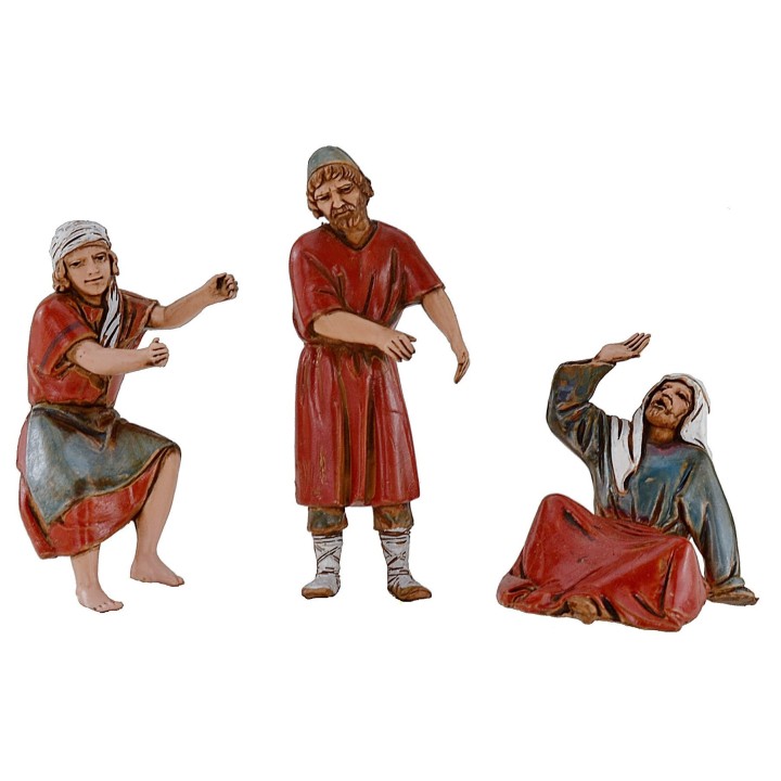 Set potter, mason and seated man series 10 cm Landi Moranduzzo