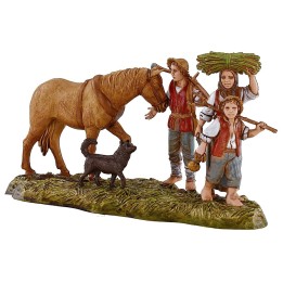 Peasants with horse 10 cm Landi Moranduzzo