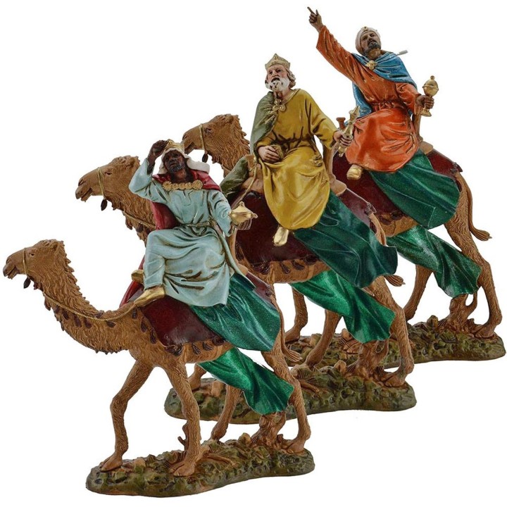 Tre Re Magi a cammello 12 cm Landi Moranduzzo
