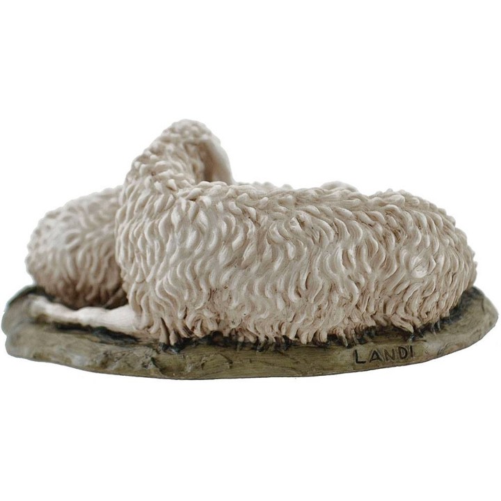 Pecore sdraiate Landi Moranduzzo 15 cm in resina