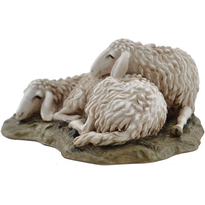 Sheep lying Landi Moranduzzo 15 cm in resin
