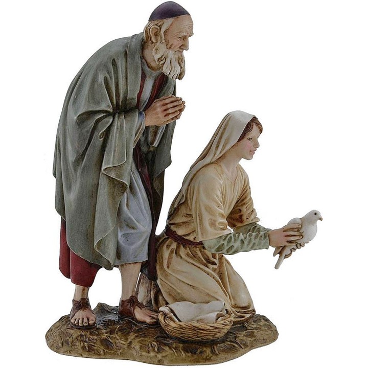 Viejo y joven Landi Moranduzzo 20 cm en resina