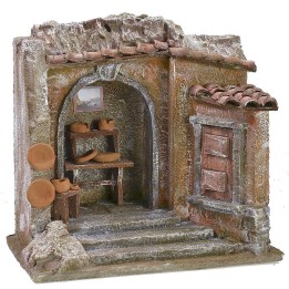 Ambientazione laboratorio di ceramica per presepe cm 24x17x23,5