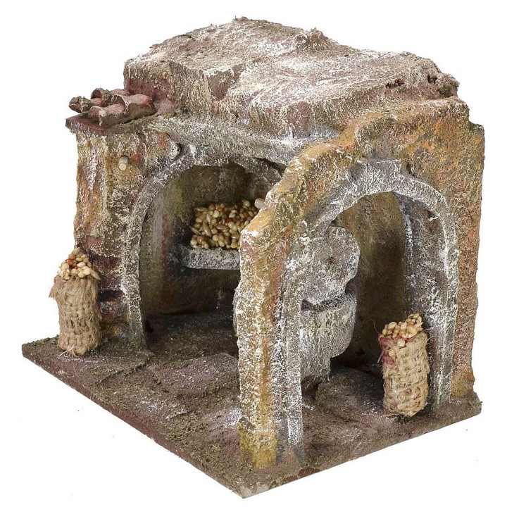 Ambientazione macina per mugnaio cm 11,5x9x10 h per statue da 6