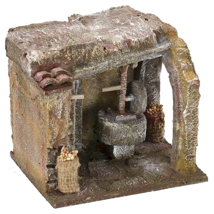 Ambientazione macina per mugnaio cm 11,5x9x10 h per statue da 6