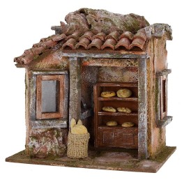 Ambientazione panificio per Presepe cm 19,5x14,5x20 h per