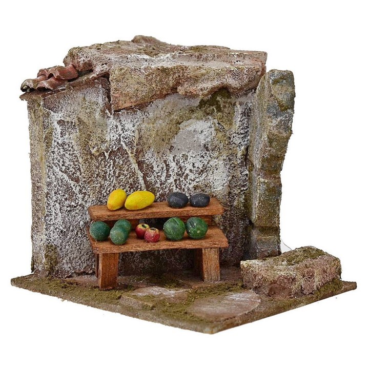Banco para frutero con ruina de 11,5x9x10 cm de altura para