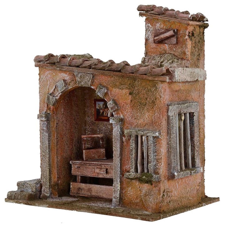 Blacksmith shop cm 19,5x14,5x22,5 h for statues cm 10