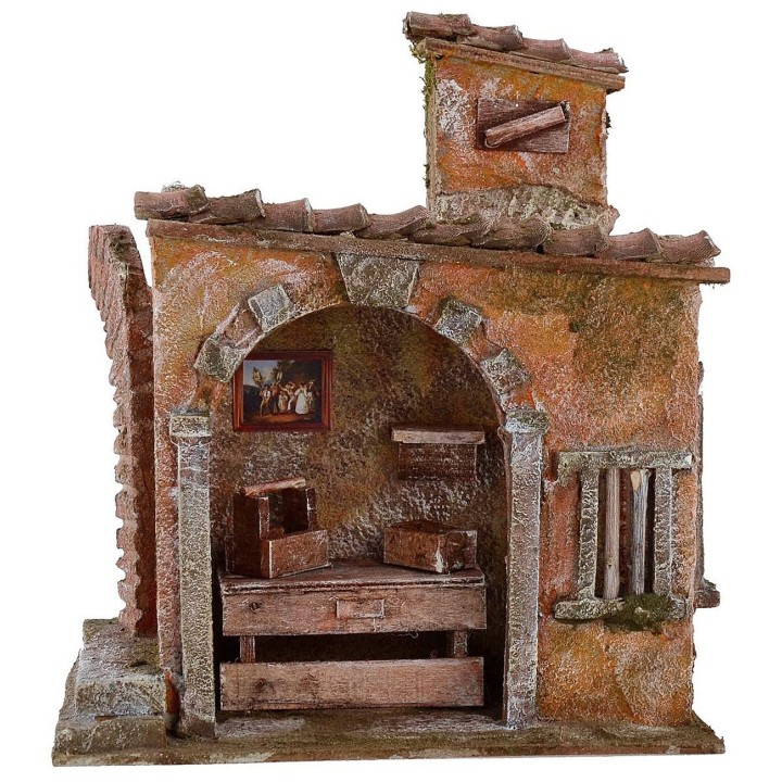 Blacksmith shop cm 19,5x14,5x22,5 h for statues cm 10