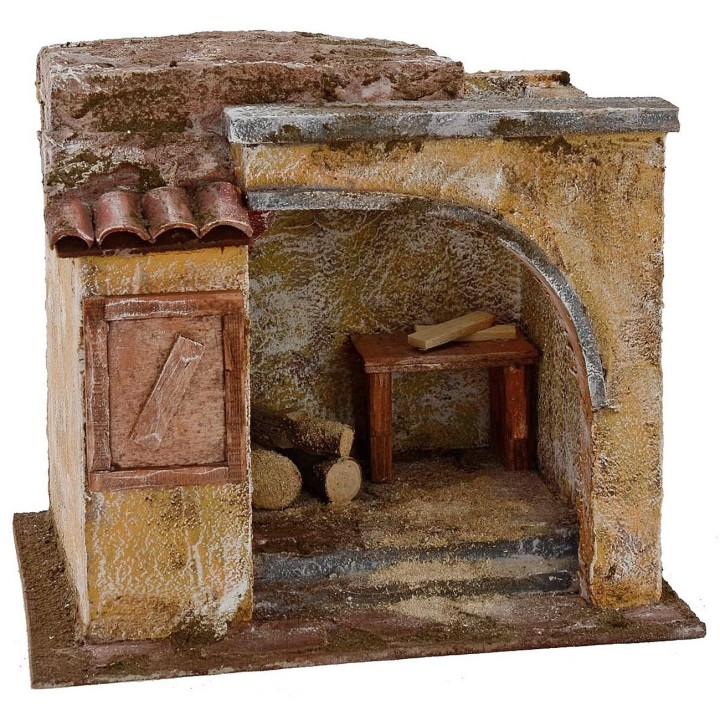 Taller de carpintero cm 24x18x20,5 h para estatuas cm 12