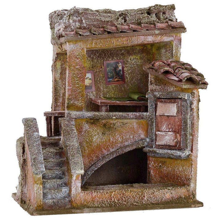 Bottega da sarta cm 19,5x14,5x23,5 h per statue cm 10