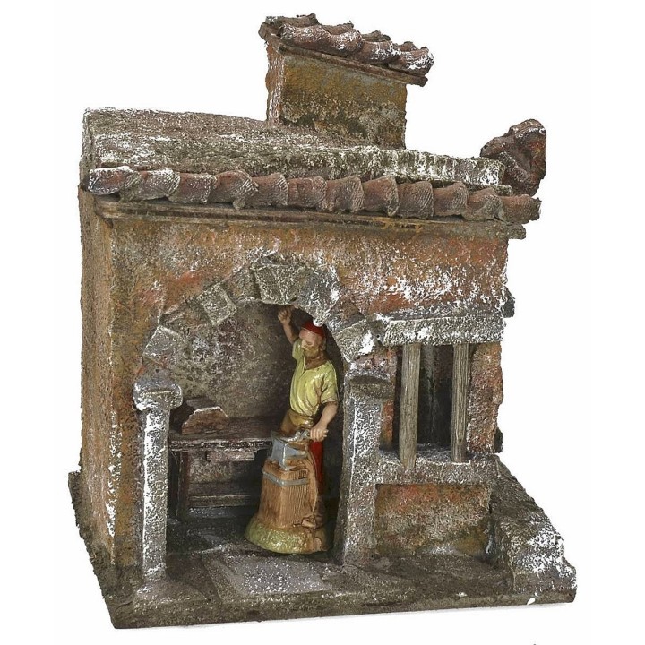 Blacksmith's shop 11.5x9x13h cm for 6cm statues