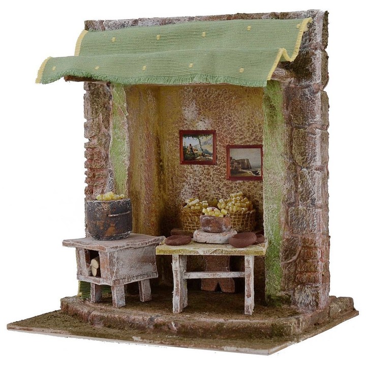 Bottega del maccaronaro cm 19,5x14,5x21 h per statue cm 10