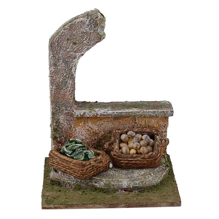 Fruttivendolo con rudere cm 12X10X15 h. 