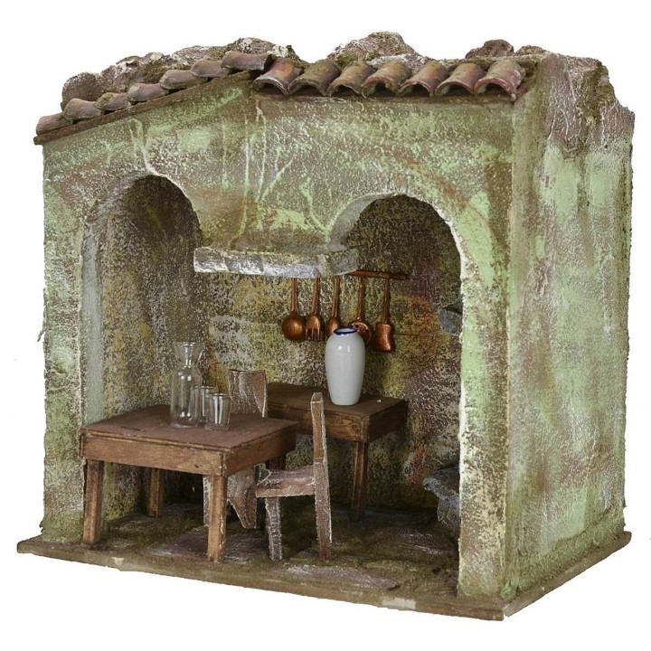 Osteria cm 24x16x24 h per statue da 12 cm