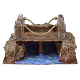 Wooden bridge on ruscello comp cm 19,5x14, 5x10 h