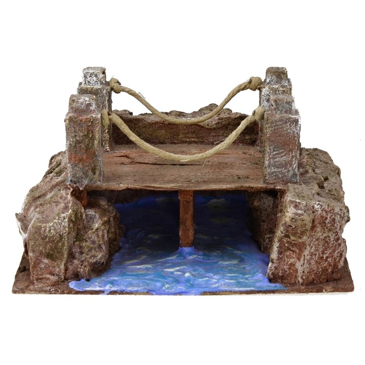 Wooden bridge on ruscello comp cm 19,5x14, 5x10 h