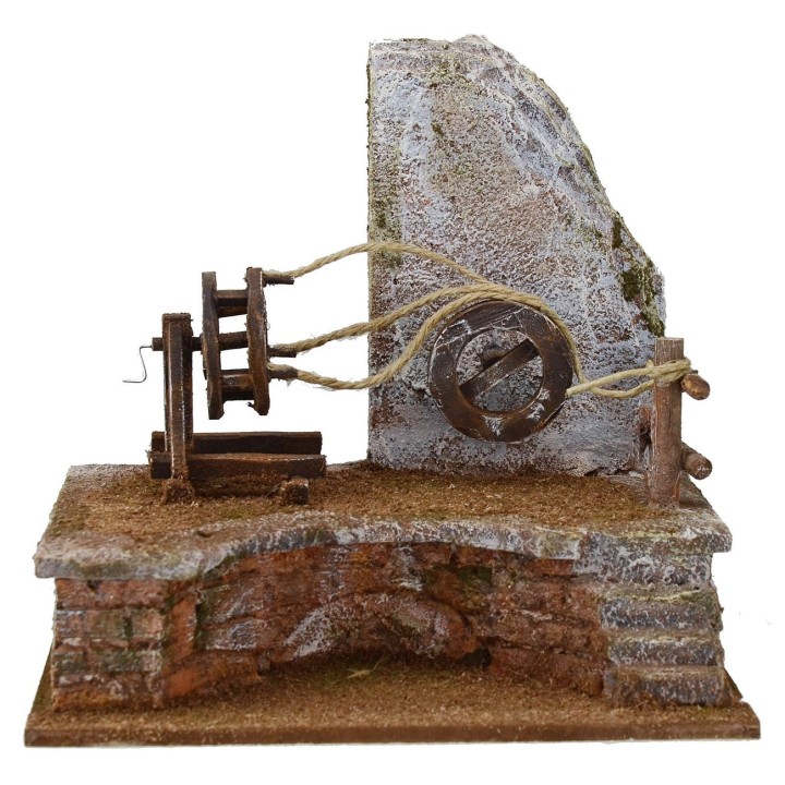 Rueda de cordelero a mano de 20x14,5x18 cm de altura para