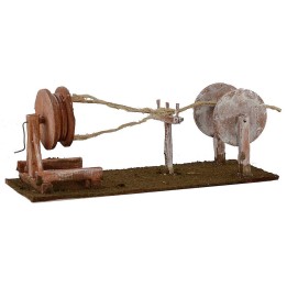 Rueda manual de cordelero cm 24x9x9,5 h para estatuas cm 12