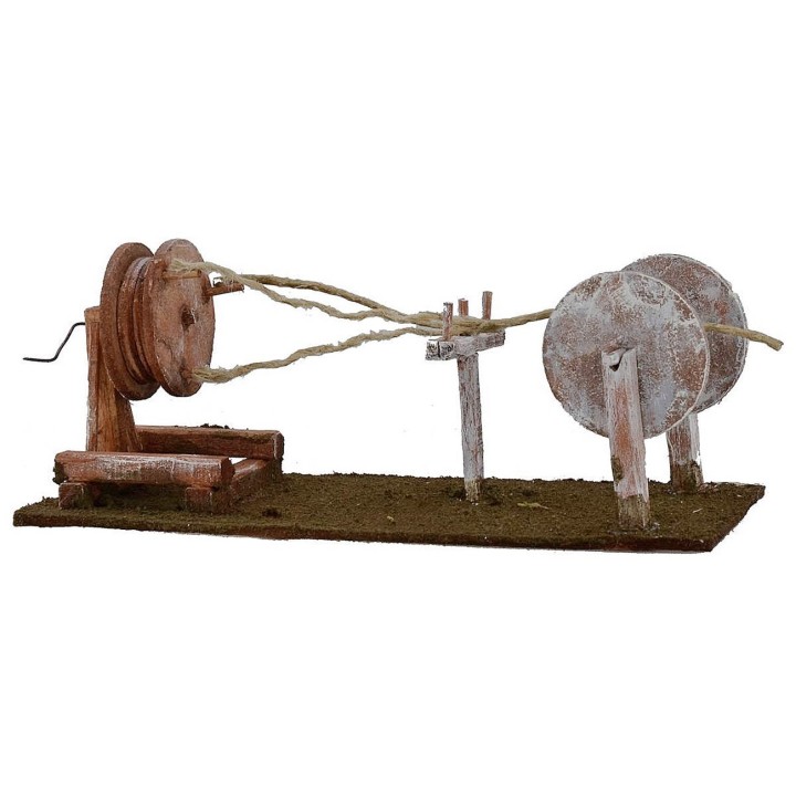 Hand wheel for rope maker 24x9x9.5 h for statues 12 cm