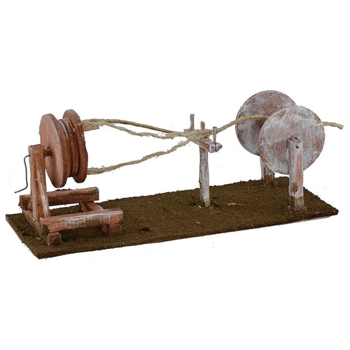 Hand wheel for rope maker 24x9x9.5 h for statues 12 cm