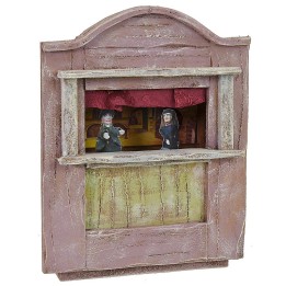 Theater with puppets cm 14x6x18,5 h for statues 8-10 cm